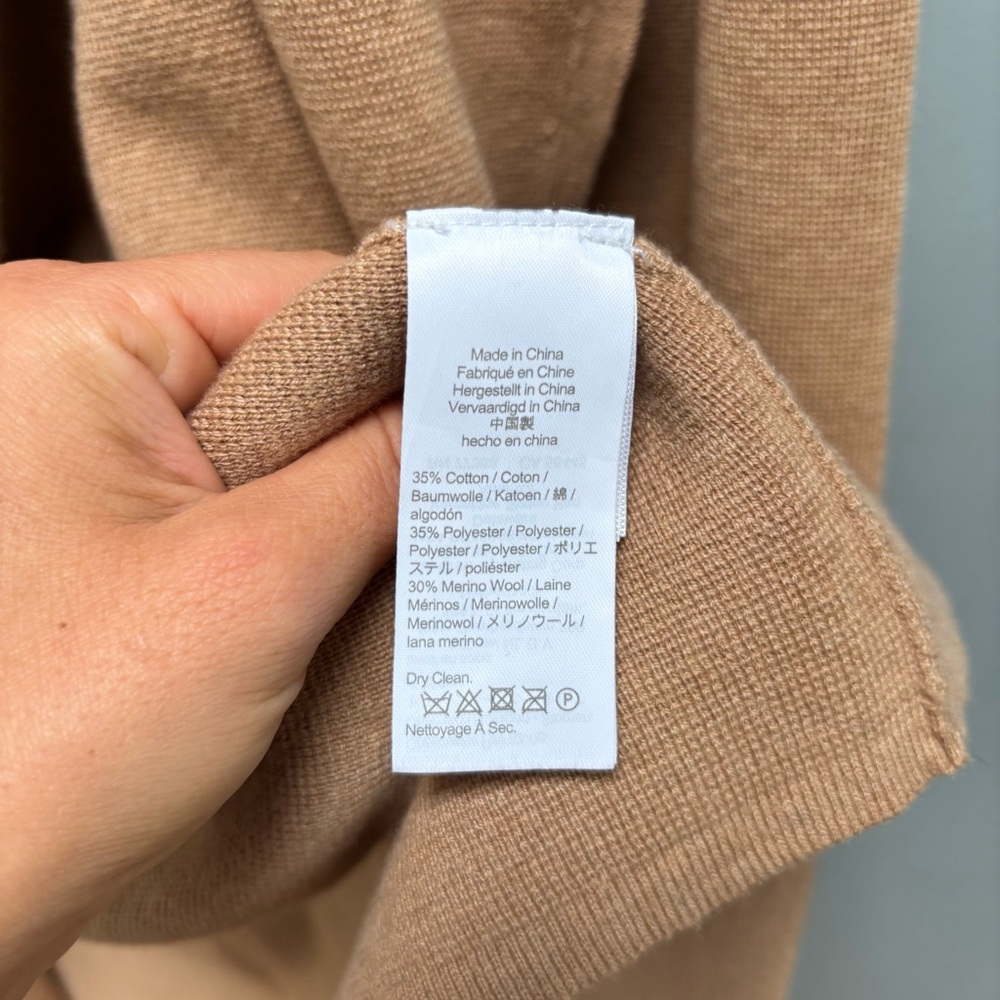 J. Crew Juliette collarless sweater-blazer in khaki L - Picture 9 of 9